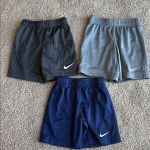 4T Nike Mesh Toddler Shorts - Blue, Dark Gray, Light Gray